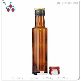 Tyhjä oliiviöljylasipullo